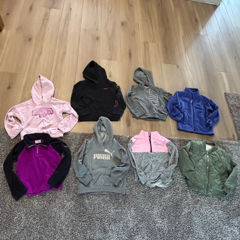 Lot of size 6 girls fall hoodie/coat lot